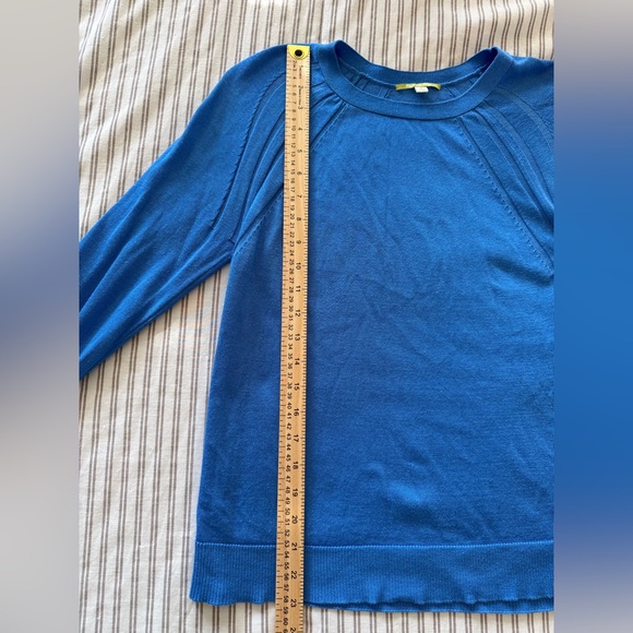 Gianni Bini Blue Lightweight Crewneck Long Sleeve Knit Women’s Sweater - Picture 5 of 11